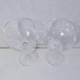 2 verres à pied en cristal vin dégustation