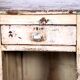 Old Burmese teak desk with original white patina