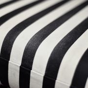 Mid-century modern Scandinavian rounded armchairs with black and white stripes, 1960s.