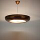Large Art Deco Copper UFO Hanging Lamp, Czechoslovakia, 1930s