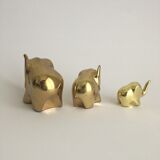 Set of 3 Brass Elephants Figur