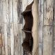 Old corner shelf in solid oak