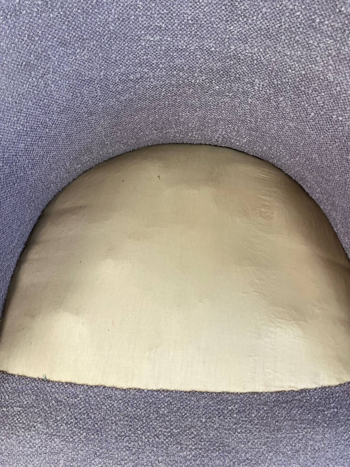 Fauteuil Louis Philippe  en bois et tissu lilas
