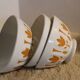 Antique bowl - Yellow foliage pattern - Sarreguemines