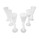 Series of 6 flutes with Champagne Venus and Bacchus in Bayel crystal