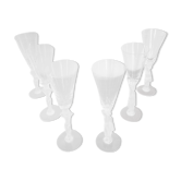 Series of 6 flutes with Champagne Venus and Bacchus in Bayel crystal