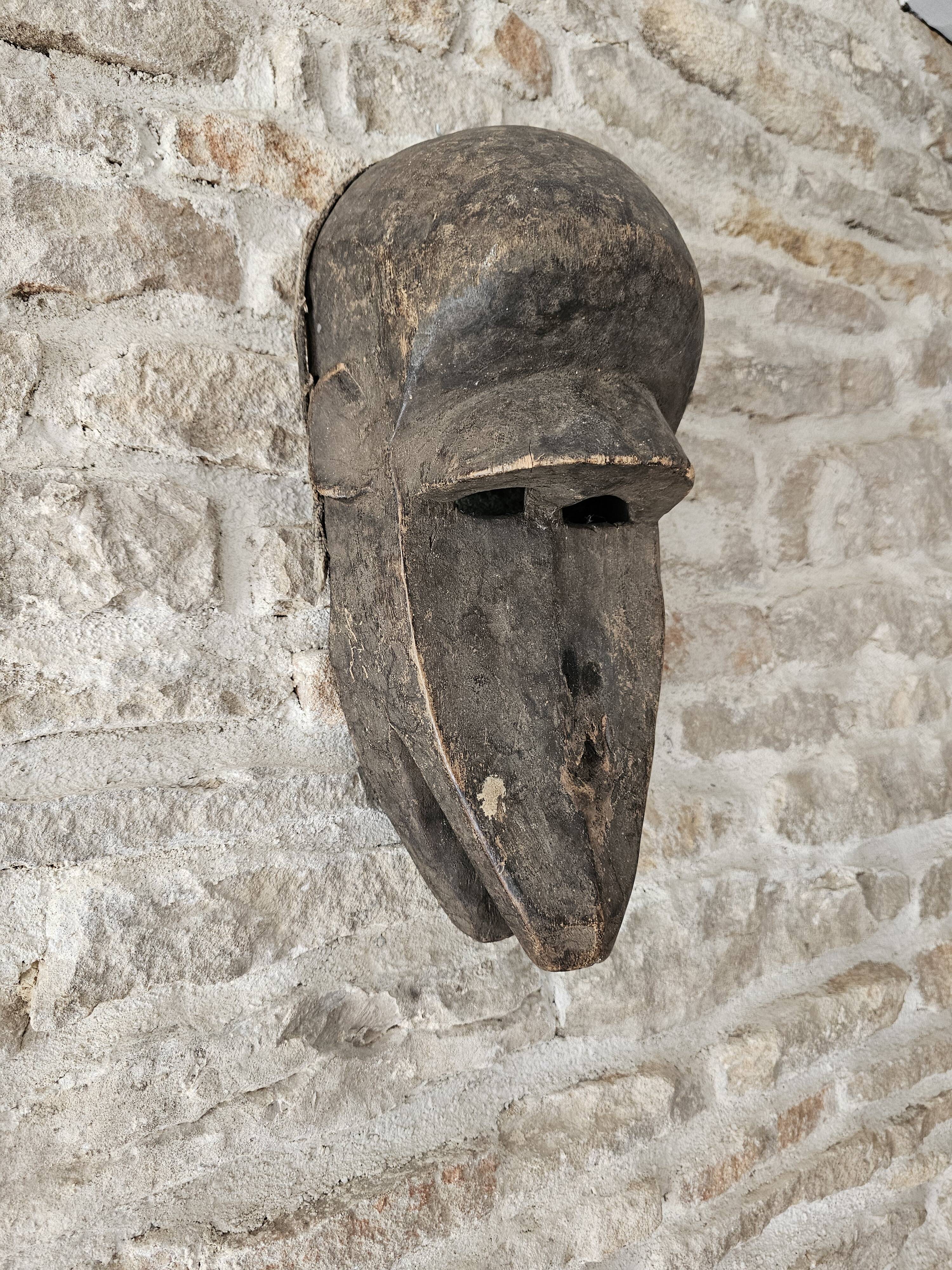 Ancient African Hyena Mask Bambara - Baman Mali - Tribal African Art