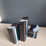 Vintage ceramic salt pepper mustard set