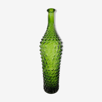 Glass bottle empoli, italy - 1960s