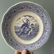 Complete set of 12 talking plates in Gien earthenware