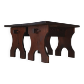 2 XS farm stools / benches in old solid wood