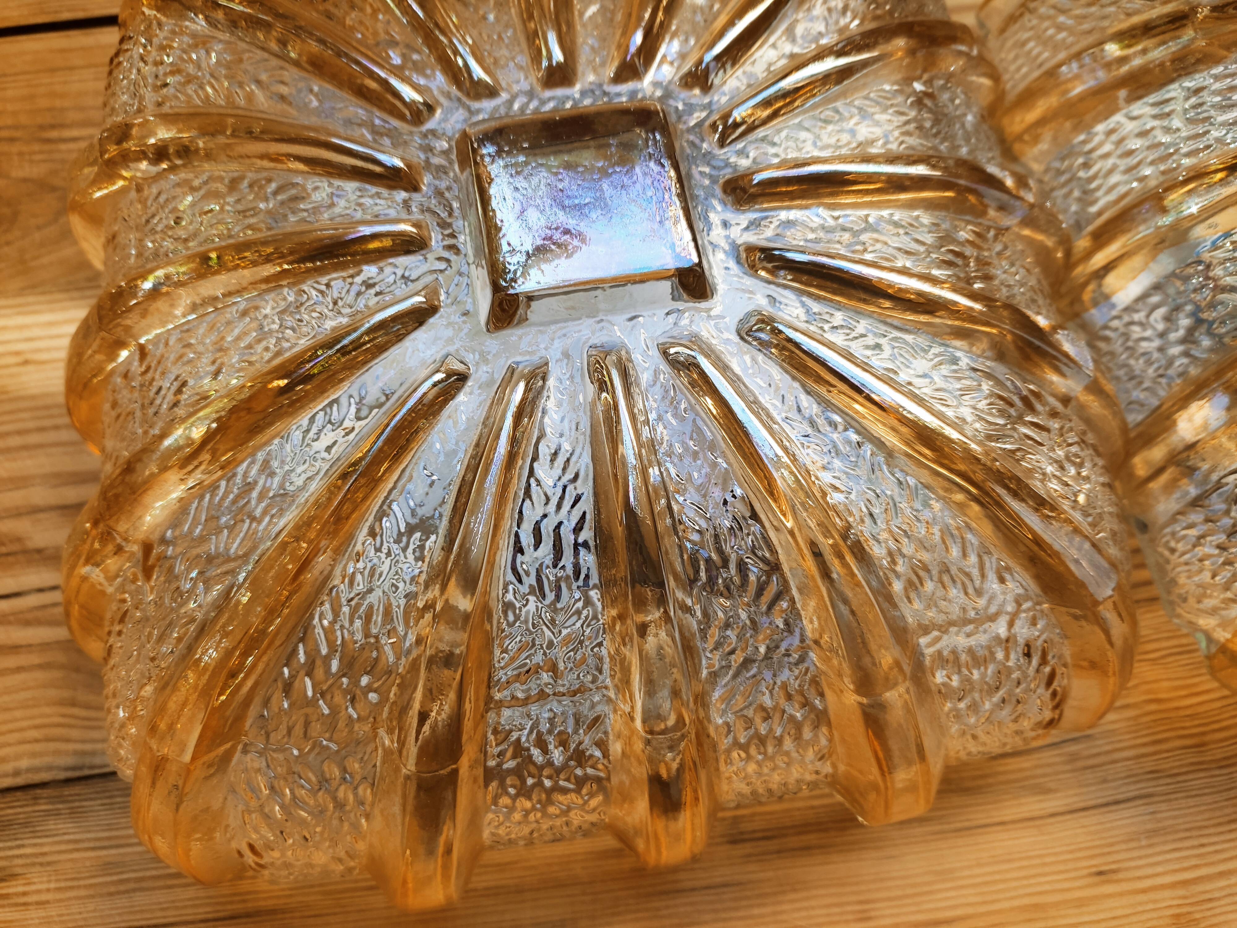 Duo of glass sconces