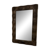 Wall mirror in carved wood (spiral patterns)