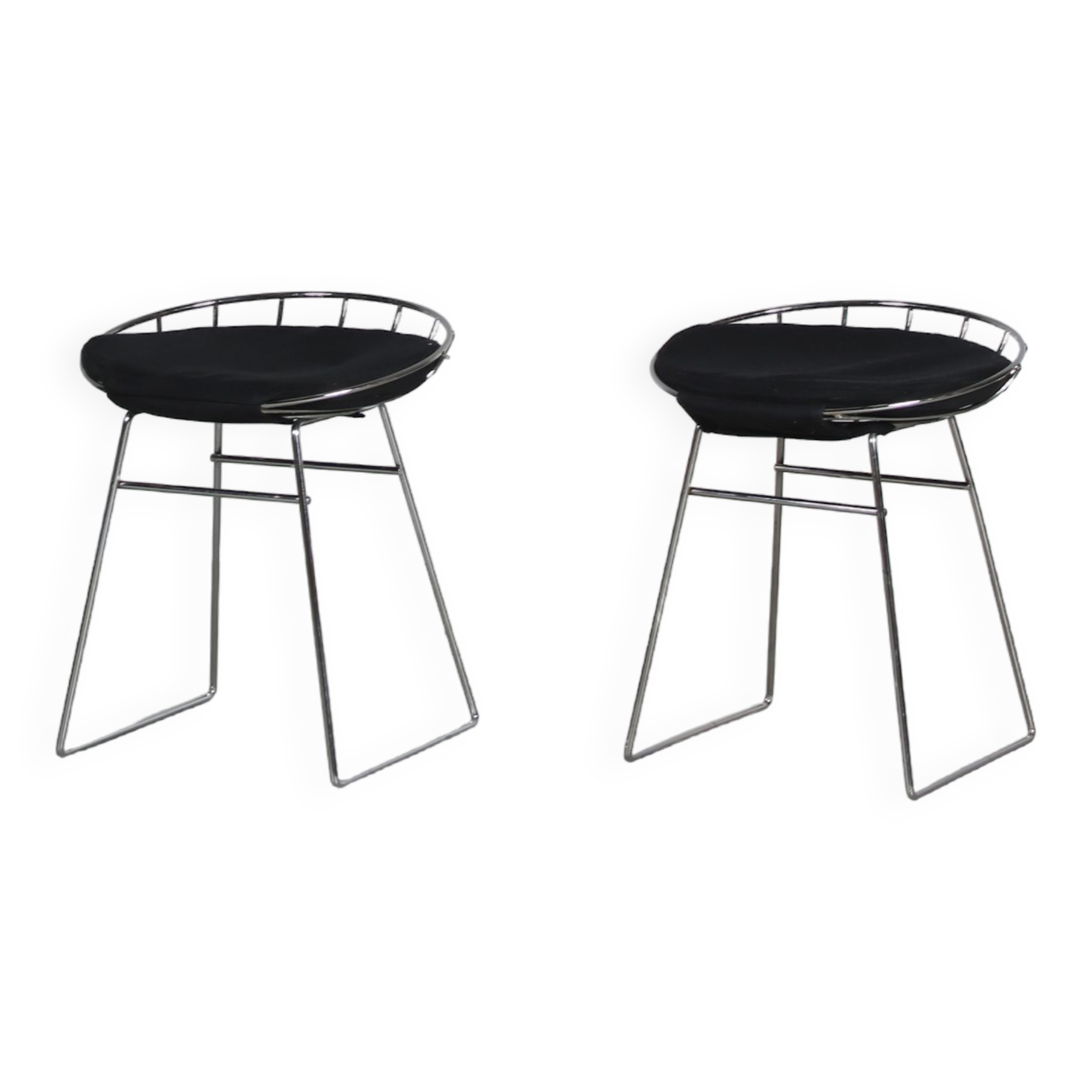 1960s Wire metal stools by Tomado from the Netherlands