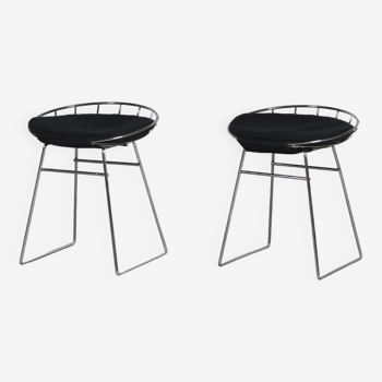 1960s Wire metal stools by Tomado from the Netherlands