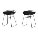 1960s Wire metal stools by Tomado from the Netherlands