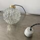 Lot 3 round lamps in vintage glass