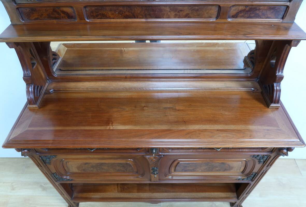 Walnut Sideboard, Art Nouveau – 1900