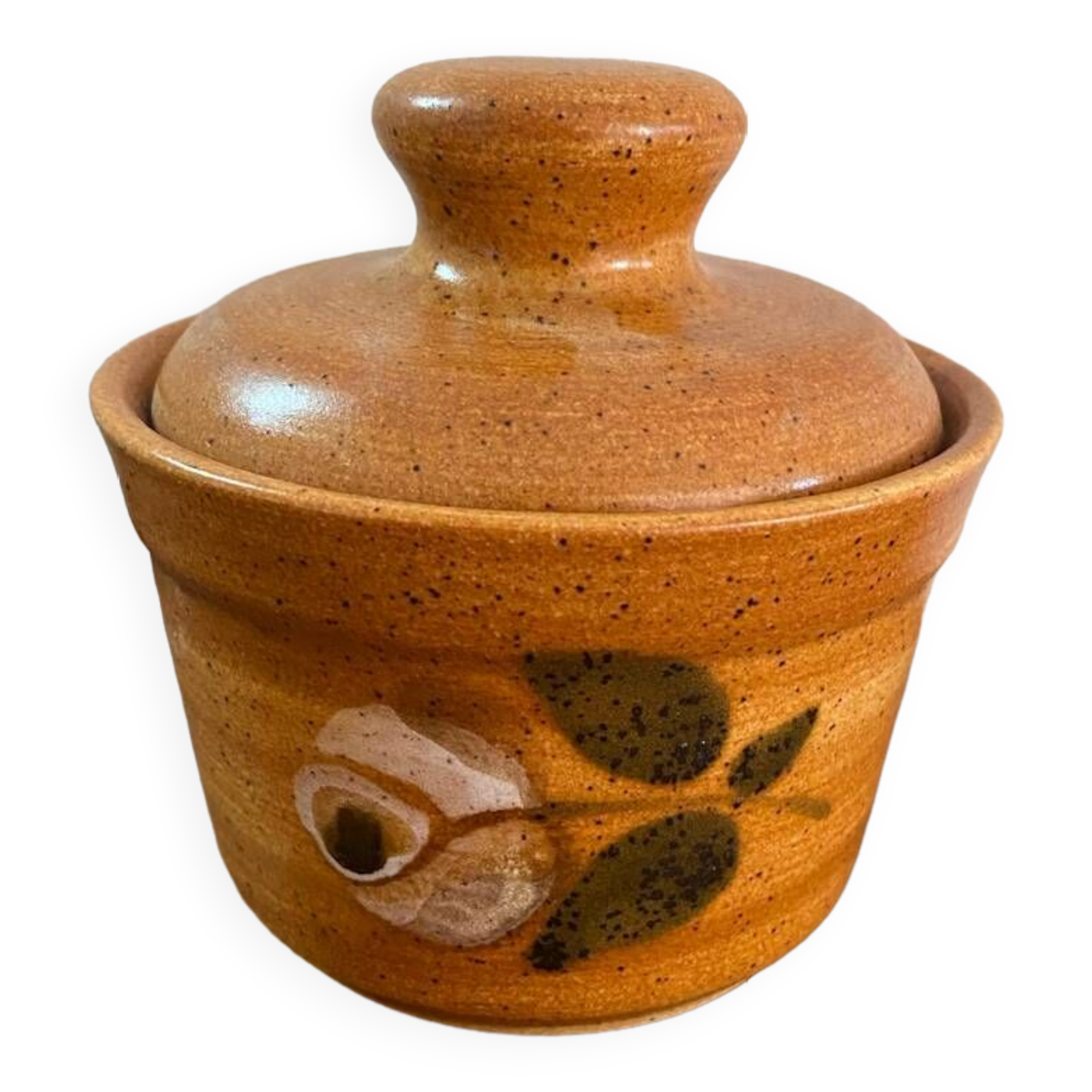 Saint-Amand stoneware sugar bowl, Rimini model.