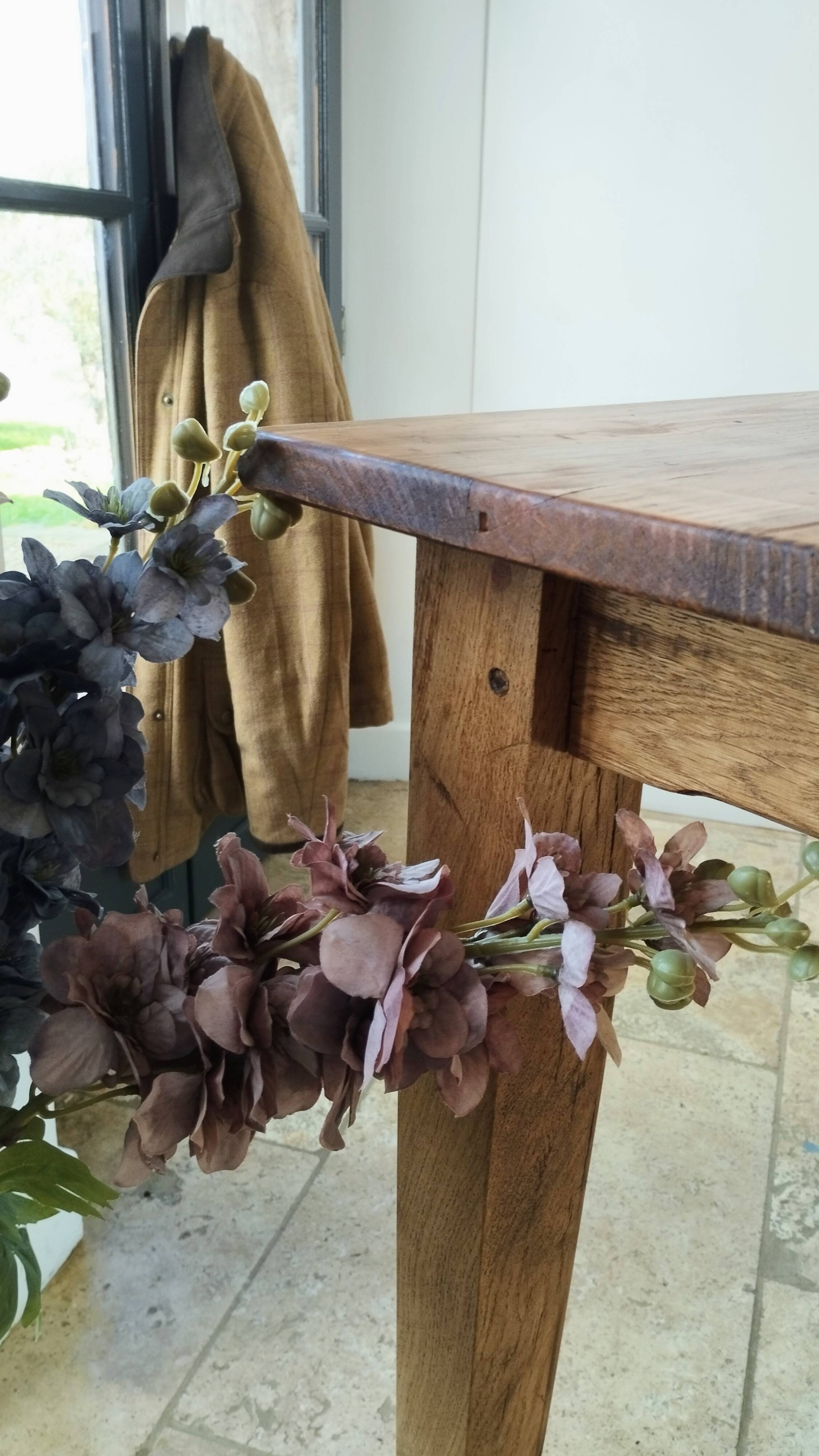 Danish Farmhouse Table with Patina