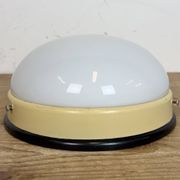 Industrial Bakelite Wall or Ceiling Light with Milk Glass, 1950s