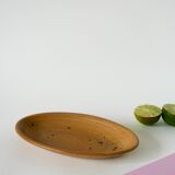 Petit plat en grès vernissé, poterie du Sud, 1960