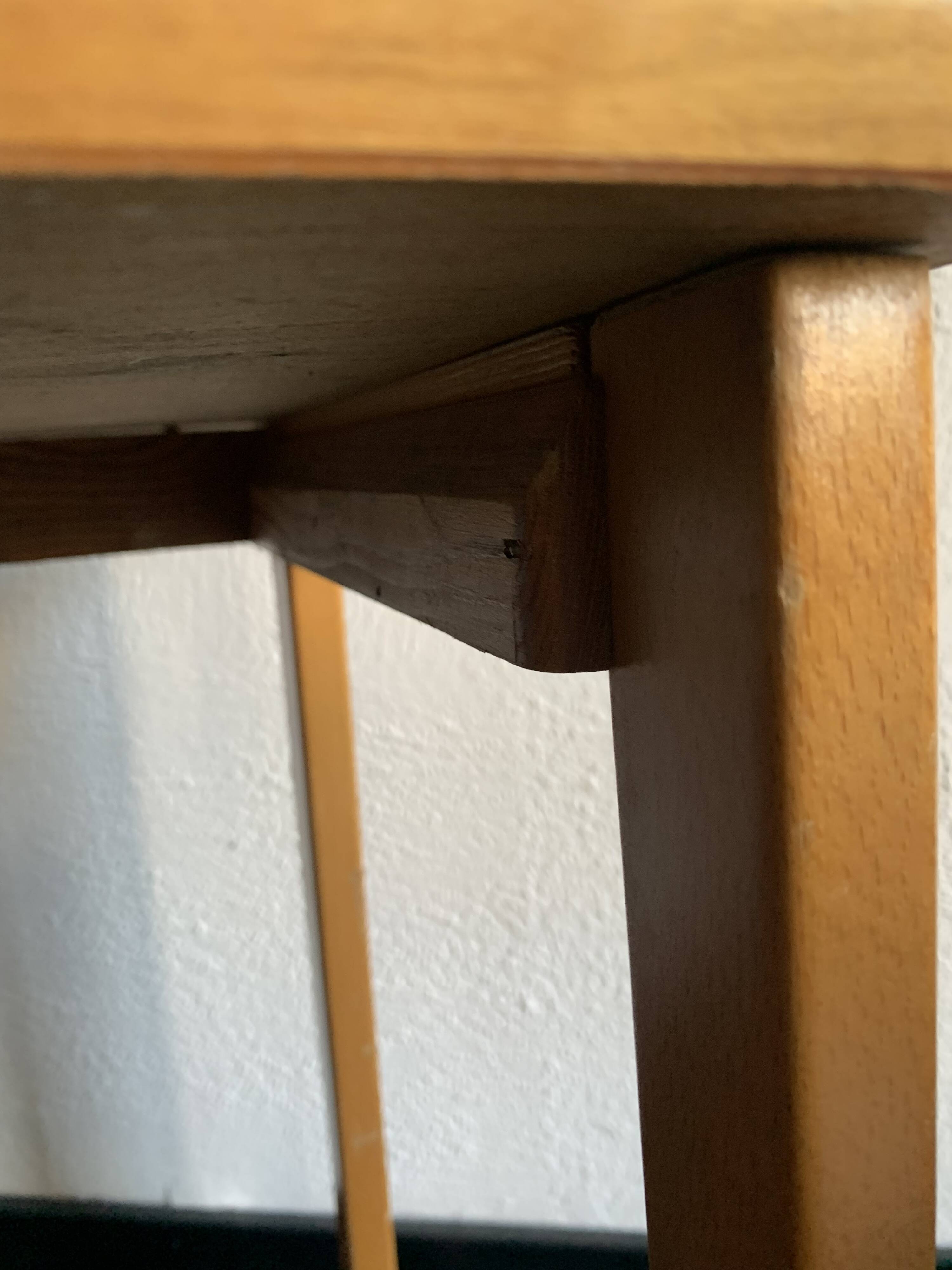 Tables gigognes vintage 1960 table basse d'appoint bois clair - 52 x 55 x 3