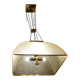 Large Lamperti chandelier made of fiberglass and brass from the 1970s.