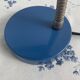 Vintage blue desk lamp, 1970s, flexible chrome metal