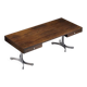 Trau Arredamenti Metallici S.P.A. large desk rosewood Italy 1960