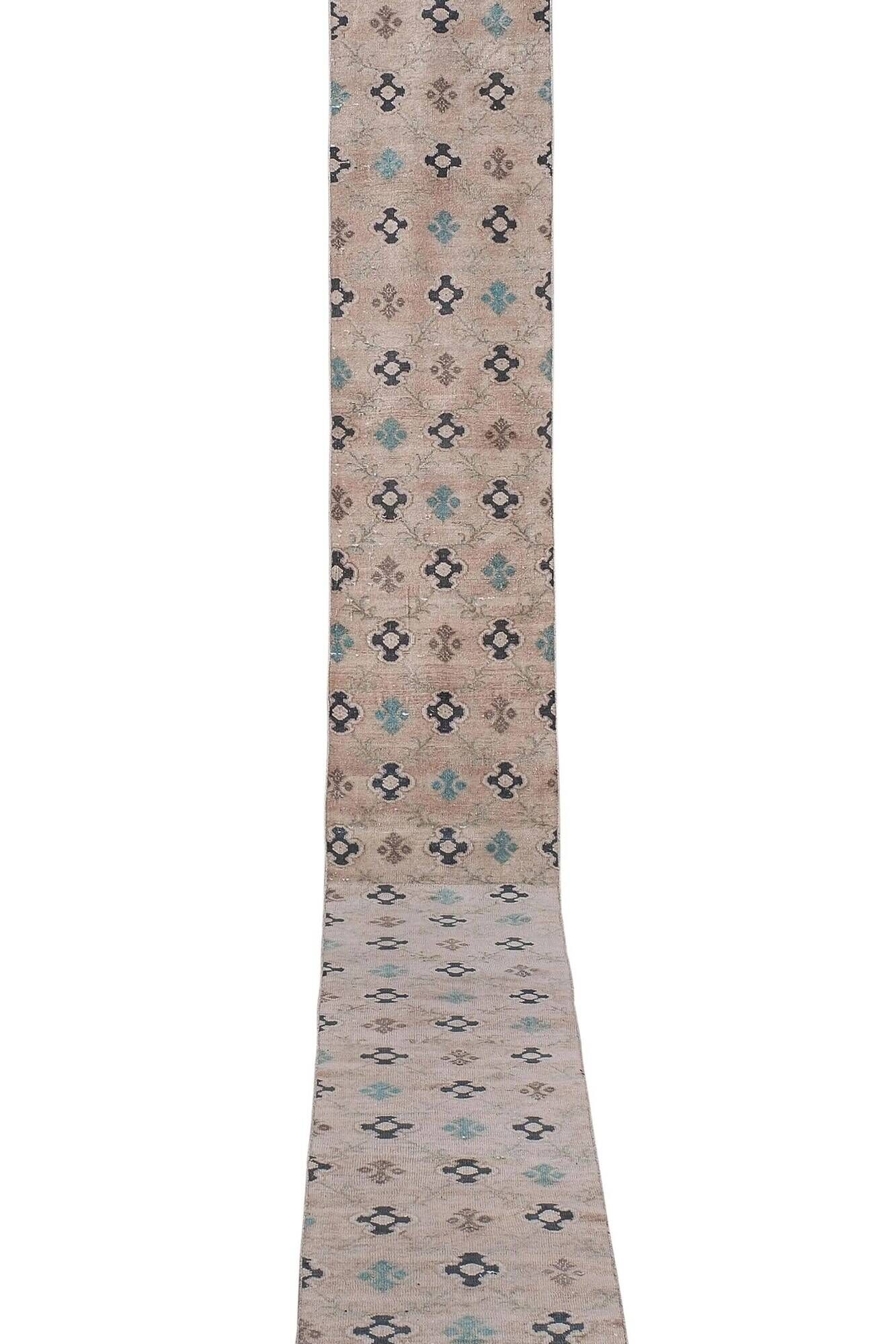 Vintage Turkish hallway rug 60x584 cm
