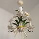 French Vintage Tied Bouquet Style Daisy Flower 3 Light Chandelier