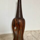 Vintage Brutalist Ceramic Vase or Large Lamp Base - Accolay Style