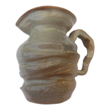 Enamelled ceramic pitcher, ass signature to be identified