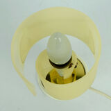 1950s mid century table lamp brass plastic