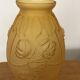 Art Deco Vase "Roses" H30cm amber glass