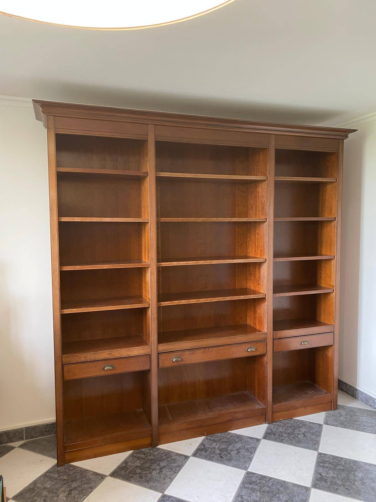 Large wooden bookcase 245cm