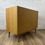 Vintage Scandinavian chest of drawers with 4 drawers in oak, 1960s