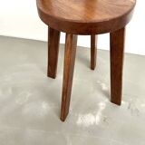 Brutalist chair in solid oak, 1900