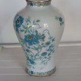 Haviland Limoges vase – Nankin turquoise and gold decoration – 17 cm
