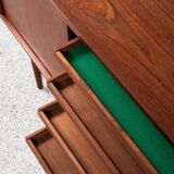 Midcentury Danish sideboard in teak with tambour doors by Løvig 1960s