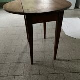 Round wooden folding coffee table