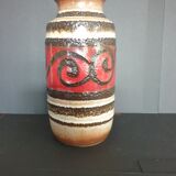 Vase en céramique Allemagne de l'ouest, céramique à lave grasse, années 70 par Scheurich