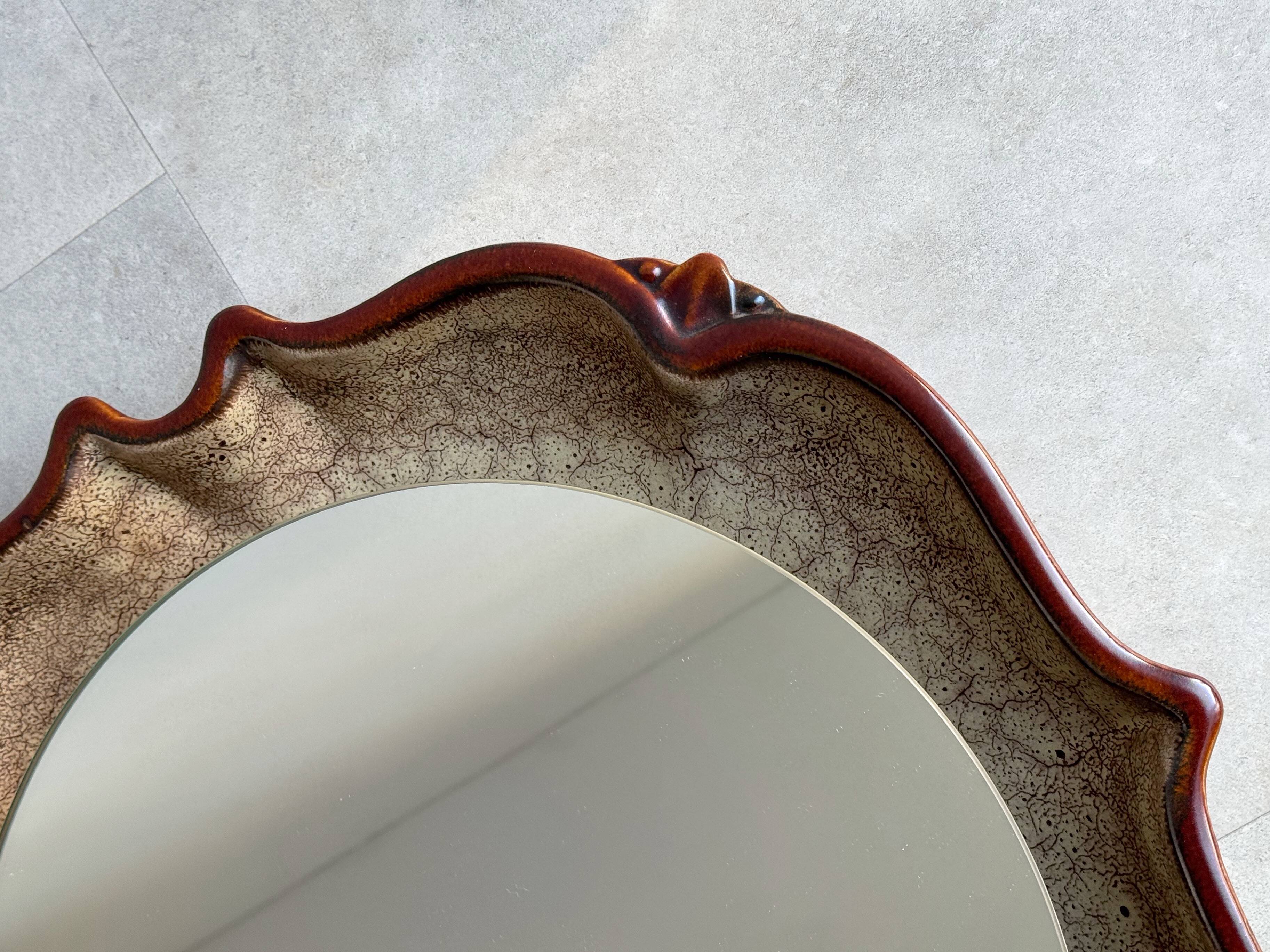 XL Vintage ceramic backlit mirror