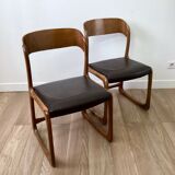 Pair of Baumann Sleigh chairs