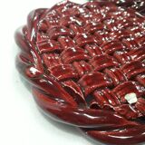 Trifle and 2 bottle coasters, woven ceramic