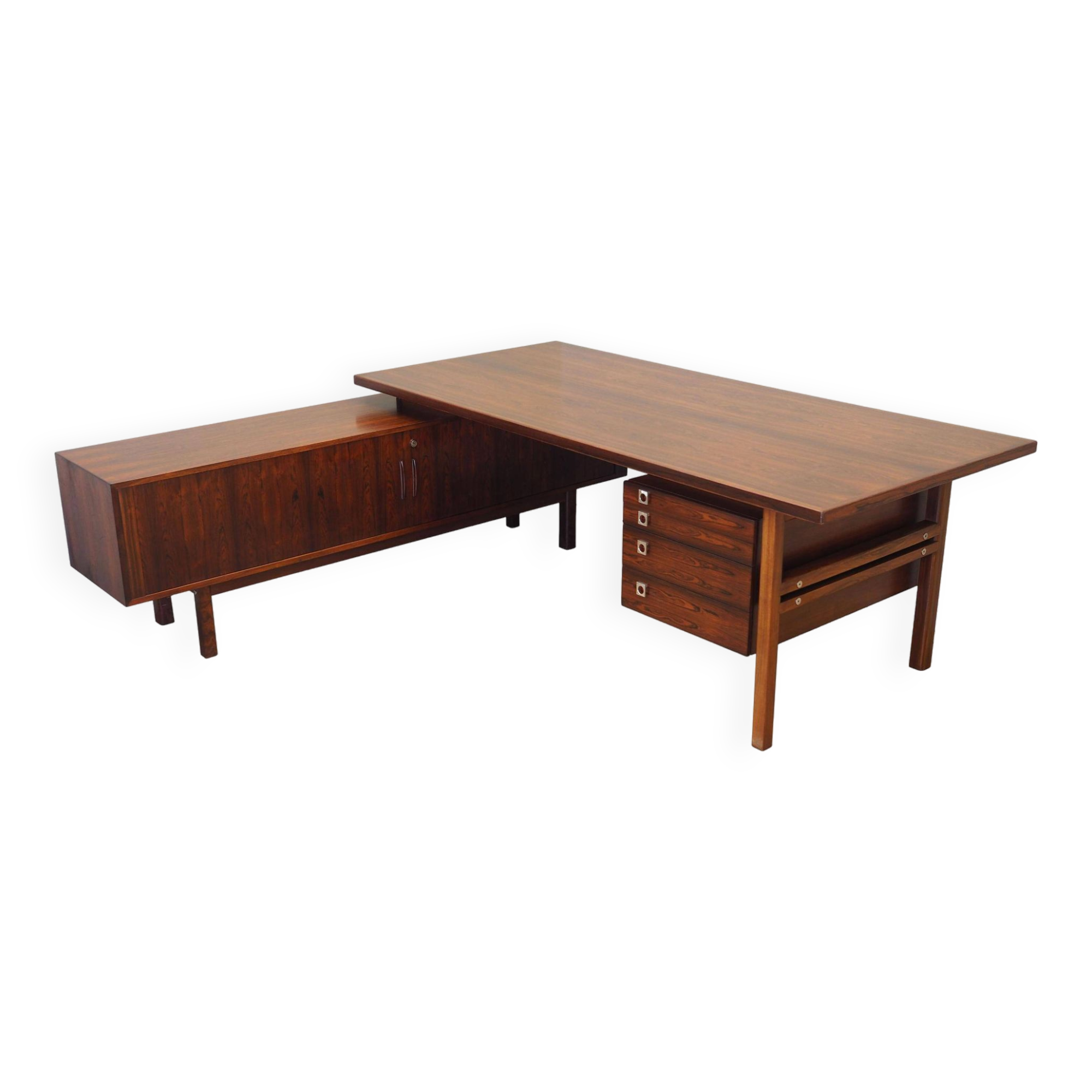 Bureau en palissandre, design danois, années 1960, designer : Arne Vodder, fabrication : Sibast