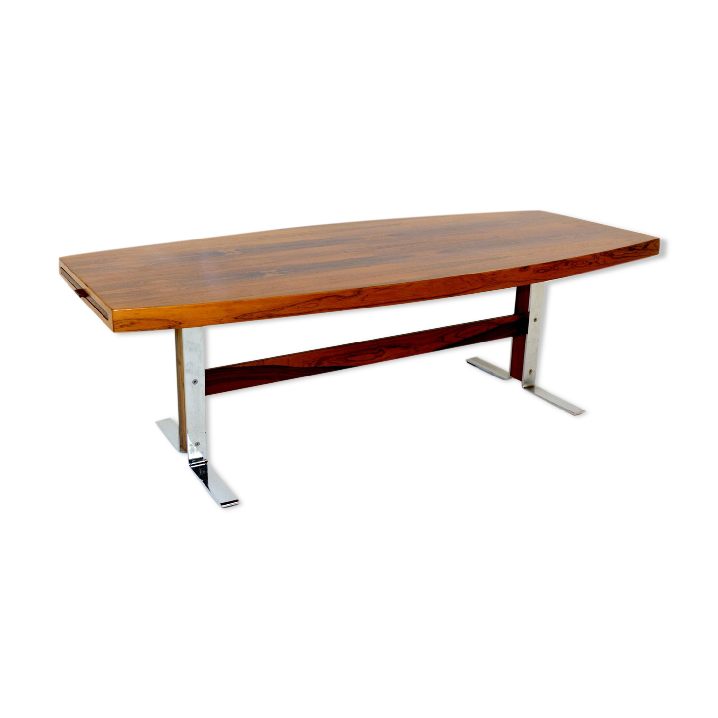 Rosewood and metal coffee table, Sweden, 1960