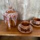 Antique gf art deco teapot flamed ceramic brown vintage