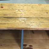 Meuble d'atelier quatre tiroirs patine bleue d'origine